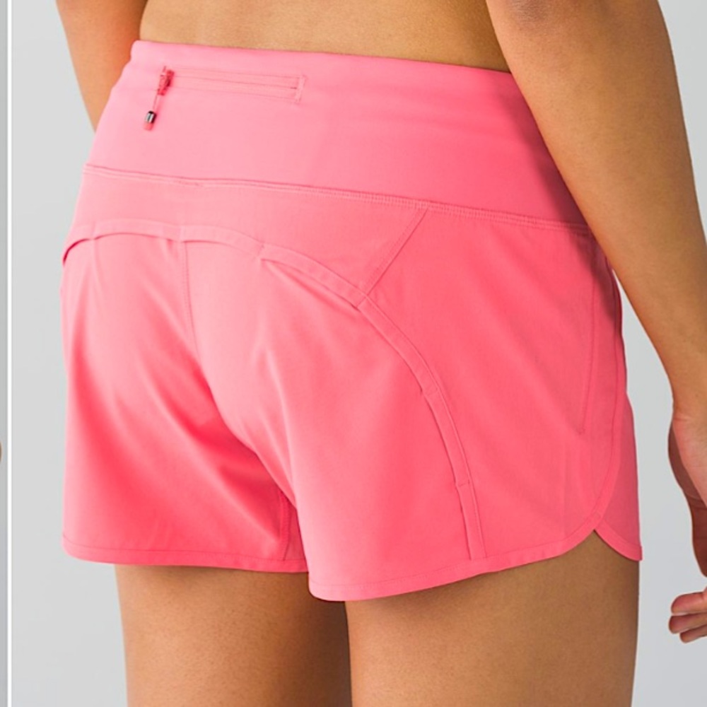 Lululemon Run Times Short *4-way Stretch Size 4 color Pink Lemonade